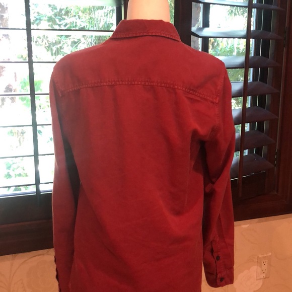 mother red denim shirt - Picture 3 of 4